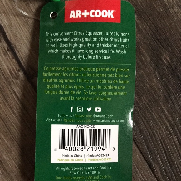 ART & COOK Citrus Lemon Lime Squeezer Green - Picture 6 of 6